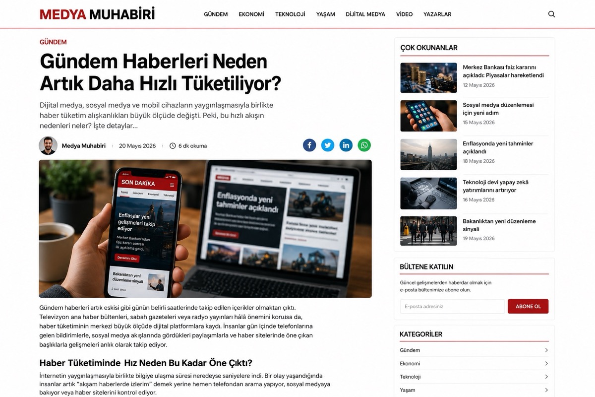 Gündem Haberleri Neden Artık Daha Hızlı Tüketiliyor?